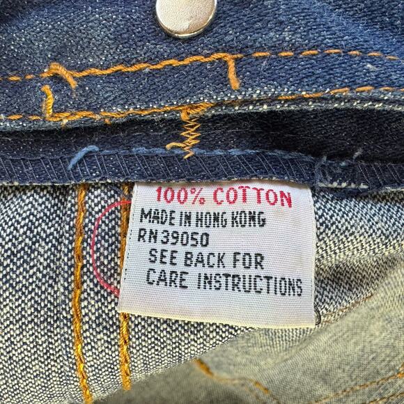 Vintage Denim Western Jacket Vest Men's XL Blue Pockets Jean Team - Picture 7 of 9